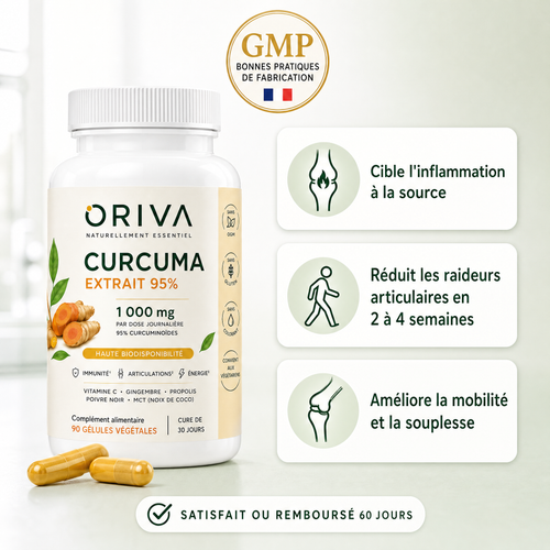 ORIVA : cible l'inflammation, réduit les raideurs, améliore la mobilité